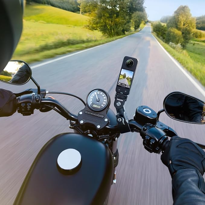 Insta360 Motorcycle Kit - Capture Dynamic Riding Footage with Secure, Vibration-Dampening Mounts