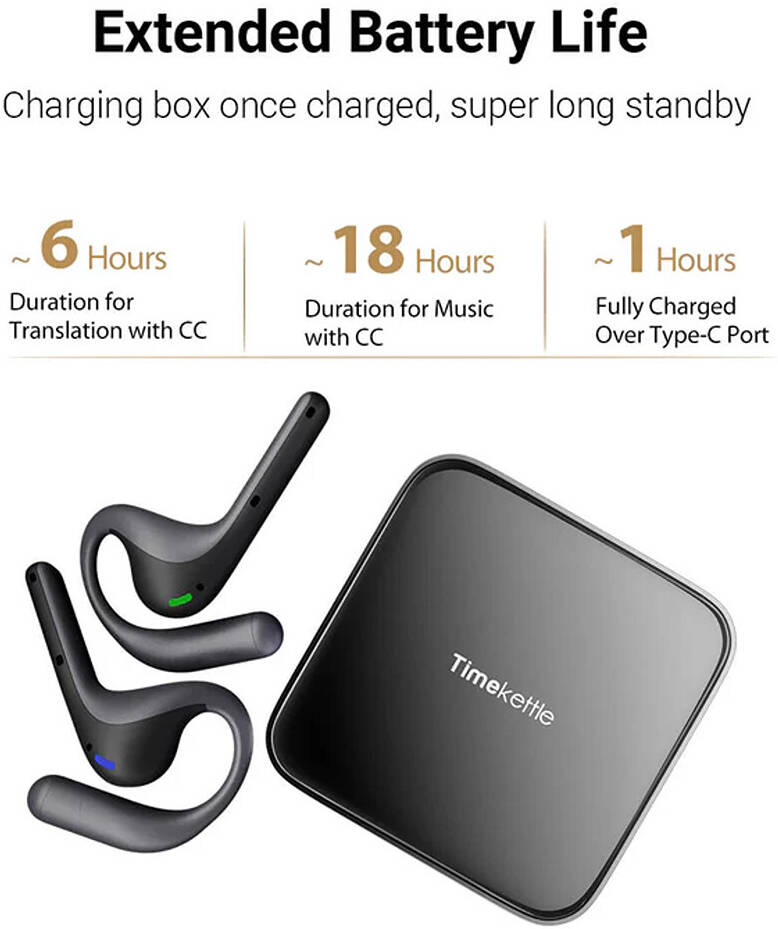 Timekettle W4 Pro AI Interpreter Earbuds (Grey) - Real-Time Translator Device for Calls, Videos, and Face-to-Face Conversations