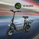 Geepas GeeBike 12" Electric Scooter GEST63090 | Foldable Commuter Scooter w/ Suspension, App Control, Brake Lights & Adjustable Speed