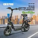 Geepas GeeBike 12" Electric Scooter GEST63090 | Foldable Commuter Scooter w/ Suspension, App Control, Brake Lights & Adjustable Speed