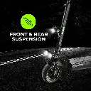 Geepas GeeBike 10" Foldable Electric Scooter GEST63088 | Smart Commuter w/ Suspension, LED Display, App Control & Brake Lights