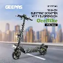Geepas GeeBike 10" Foldable Electric Scooter GEST63088 | Smart Commuter w/ Suspension, LED Display, App Control & Brake Lights