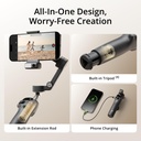 DJI Osmo Mobile 7P - 3-Axis Smartphone Gimbal Stabilizer w/ ActiveTrack 7.0, Built-In Extendable Rod, Magnetic Phone Clip & AI Gesture Control for Pro Vlogs, Reels & Live Streaming