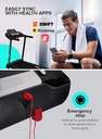 Geepas GFT90000 Foldable Treadmill - 12 Modes, App Sync, LCD Display, Home Gym & Weight Loss Trainer (Black)