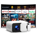 BORREGO Smart-6 Mini Projector: HD Portable Cinema with Android TV & Voice Control 