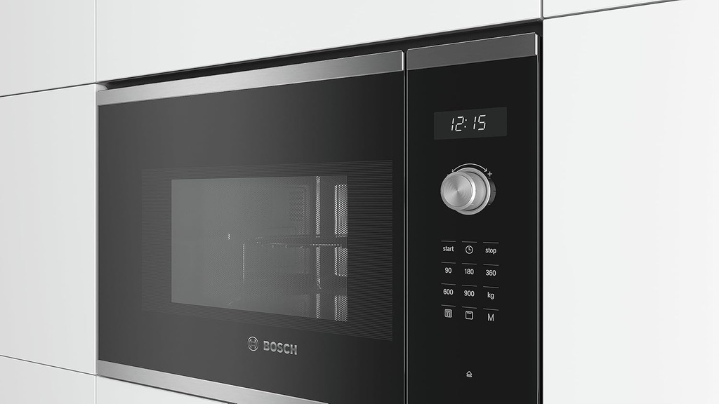 Bosch Serie | 6 Built-in Microwave Oven (BEL554MS0M) – 900W Microwave + 1200W Grill, 25L Stainless Steel, LED Display, Sensor Door, 5 Power Levels