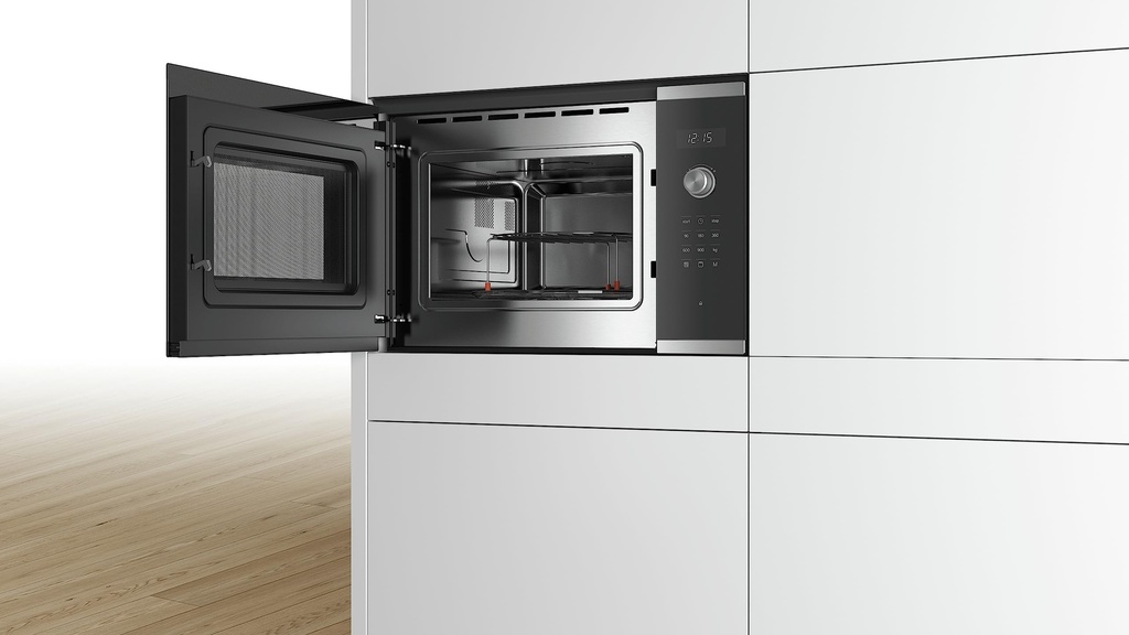 Bosch Serie | 6 Built-in Microwave Oven (BEL554MS0M) – 900W Microwave + 1200W Grill, 25L Stainless Steel, LED Display, Sensor Door, 5 Power Levels