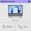 HP Laptop 15-fd0499nia – Intel Core i5-1335U, 15.6" FHD, 8GB RAM, 512GB SSD, Intel Iris Xe, Backlit KB, DOS, Silver