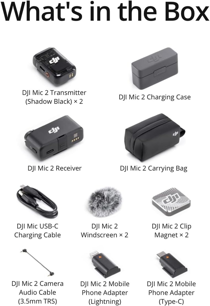 DJI Mic Mini 2 – Compact Wireless Microphone System for Crystal-Clear Audio
