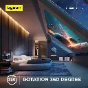 Bson Aurora Smart Home Projector – 4K HDR, 5G WiFi, Android 13, 360° Rotation, Portable Mini Projector for Movies, Gaming & Travel (50"–150" Display)