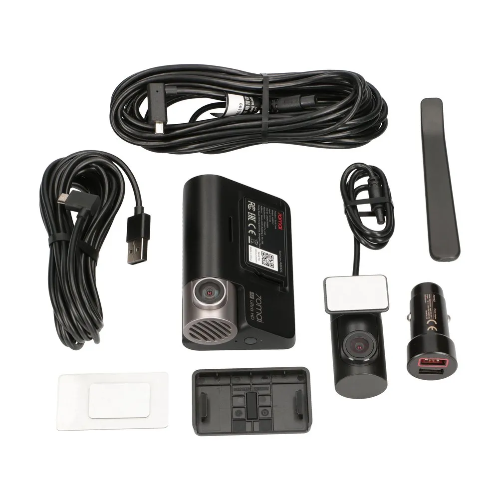 70mai Dash Cam A800S 4K UHD + 1080p Rear Camera Set – Advanced Driver Assistance, GPS, Wi-Fi, Night Vision, 3.5" Touchscreen