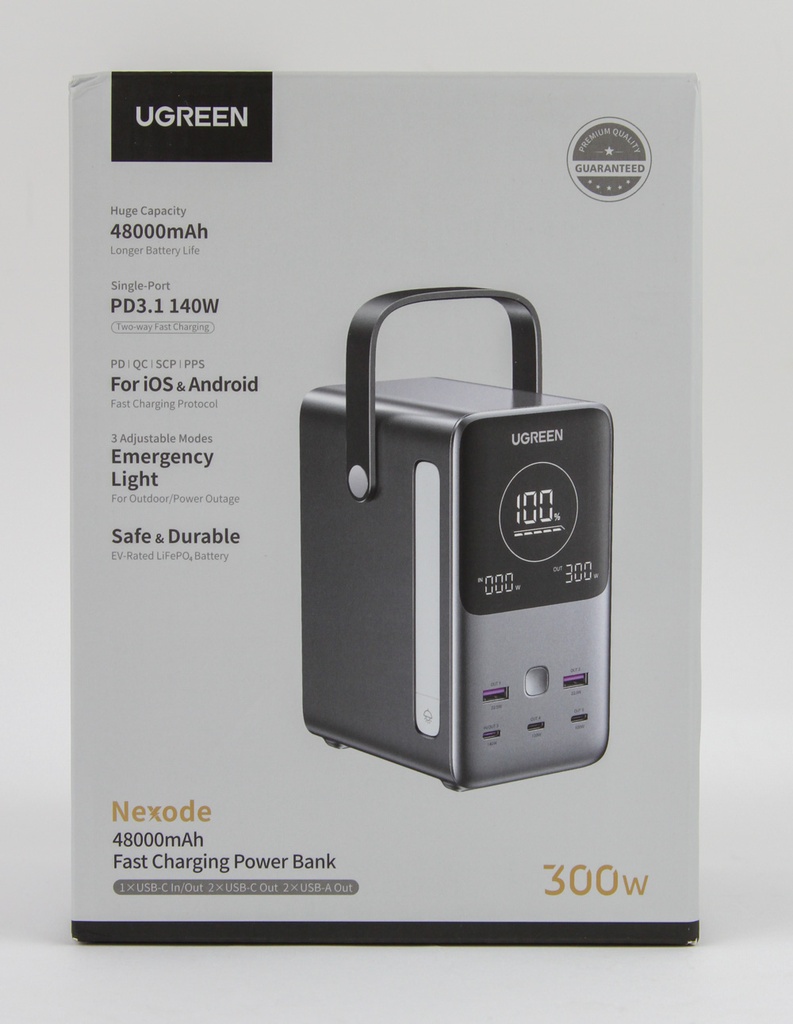 UGREEN Nexode 48000mAh Power Bank – Ultra-High Capacity, 300W Fast Charging, 4-Port PD 3.1, LED Display