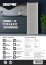 Geepas Upright Freezer GREU2706XHN – 270L Inverter Compressor with Super Freeze Technology