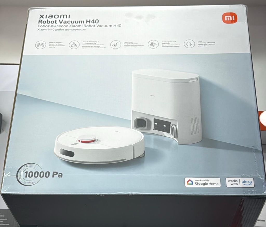 Xiaomi Robot Vacuum H40 | 10000Pa Suction | LDS Laser Navigation | Self-Emptying Base | 180min Runtime | App & Voice Control 