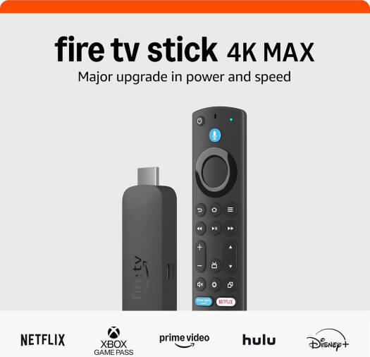 NEW Fire TV Stick 4K Max with Wi-Fi 6E & 16GB Storage | Dolby Vision | Alexa Voice Remote