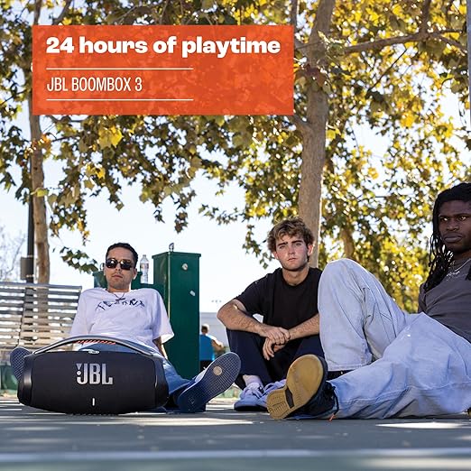 JBL Boombox 3 Portable Bluetooth Speaker | Massive Sound & Deep Bass | IP67 Water & Dustproof | 24-Hour Playtime