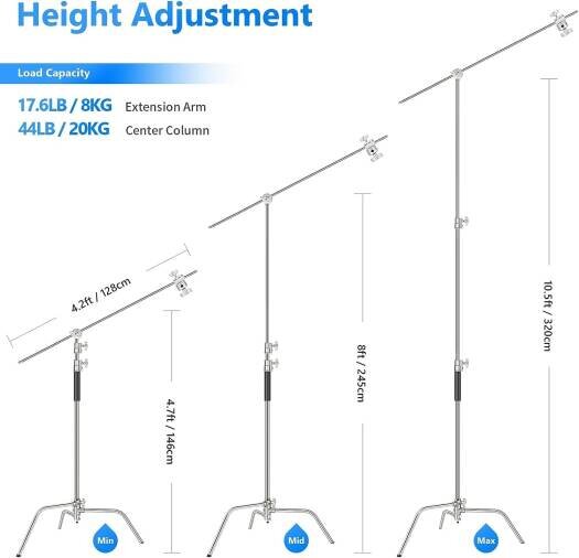 PROMAGE STAINLESS STEEL C-STAND PM-CS360