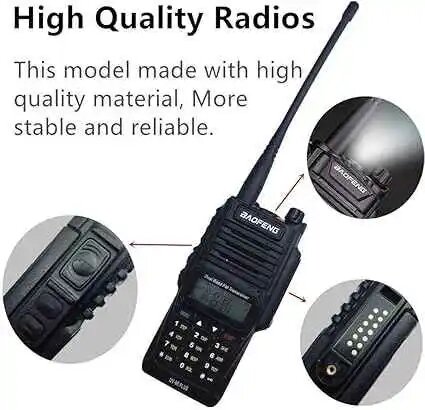 Baofeng UV-9R PLUS (1- 20 Set) 8W Radio Handheld Dual Band Portable Walkie Talkies With Earpiece