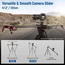 NEEWER ER1 120CM CARBON FIBER MOTORIZED CAMERA SLIDER WITH APP CONTROL & REMOTE