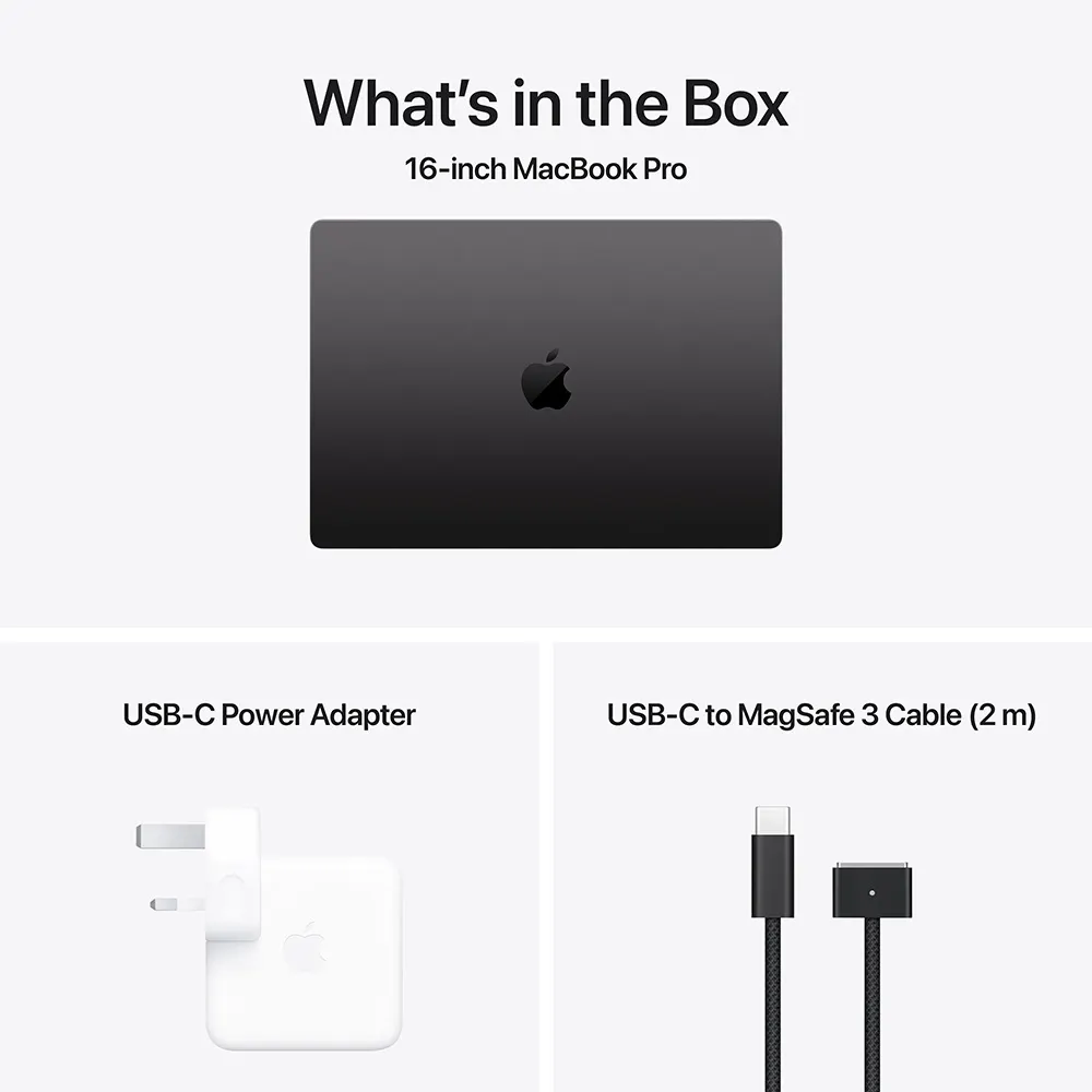 Apple MacBook Pro 16-inch (M4 Pro Chip, 2024) – 12-Core CPU, 38-Core GPU, 36GB RAM, 1TB SSD – Liquid Retina XDR Display, 22hr Battery – Space Black – Latest Model