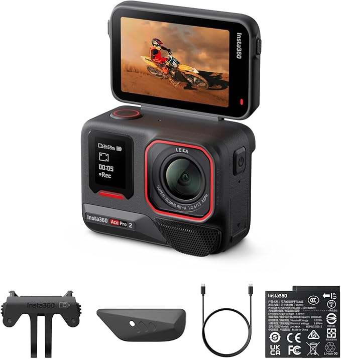 INSTA360 ACE PRO 2 | Dual Battery Bundle – 8K AI Action Camera (Co-Engineered with Leica)