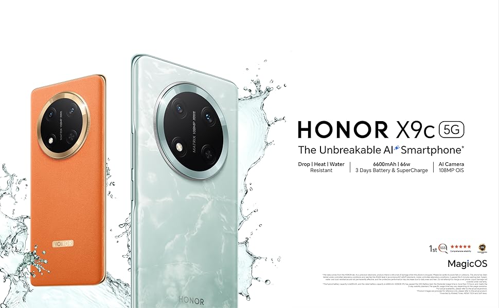 Honor X9C 5G Smartphone – 12GB RAM, 256GB Storage – 6.78" 120Hz Display – 108MP Camera – 5000mAh Battery – Fast Charging 