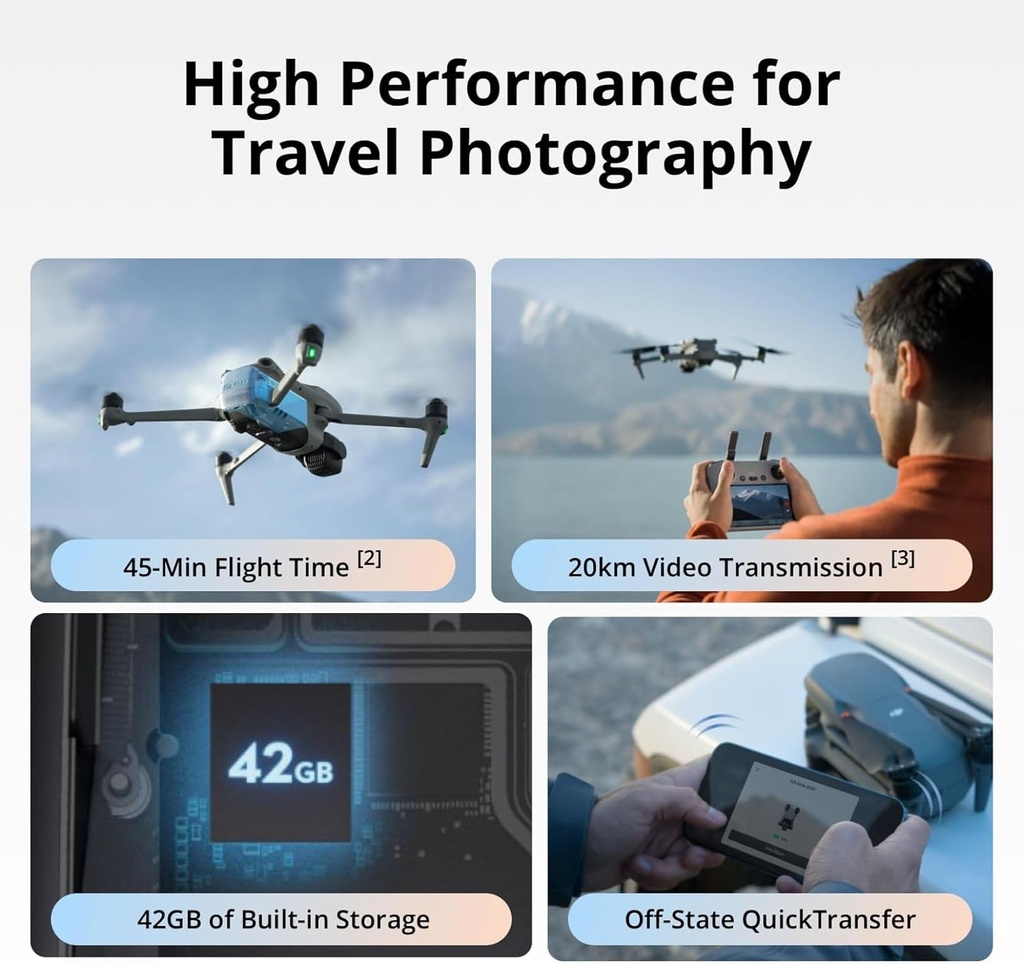DJI Air 3 with DJI RC 2 Fly More Combo – Ultimate Drone Bundle with Extended Flight Time, Dual Cameras & Smart Controller 