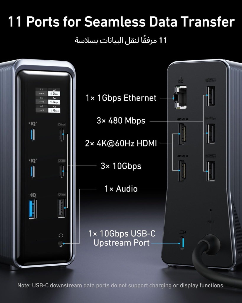 Anker Prime 14-in-1 USB-C Docking Station – Dual 4K Display, 160W Power Delivery, Thunderbolt 4 Hub for Laptop & Desktop