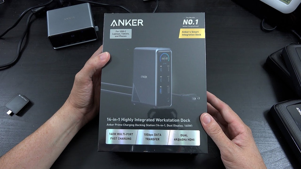 Anker Prime 14-in-1 USB-C Docking Station – Dual 4K Display, 160W Power Delivery, Thunderbolt 4 Hub for Laptop & Desktop