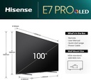 Hisense E7 100-inch 4K ULED Smart TV – Immersive Home Cinema Experience