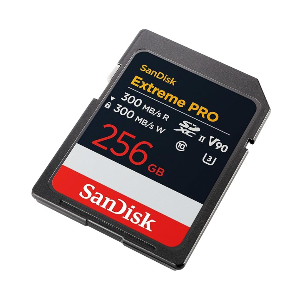 SanDisk Extreme PRO 256GB SDXC UHS-I Card – 300MB/s Read, 260MB/s Write, V90, 4K & 8K Video, Rugged & Reliable