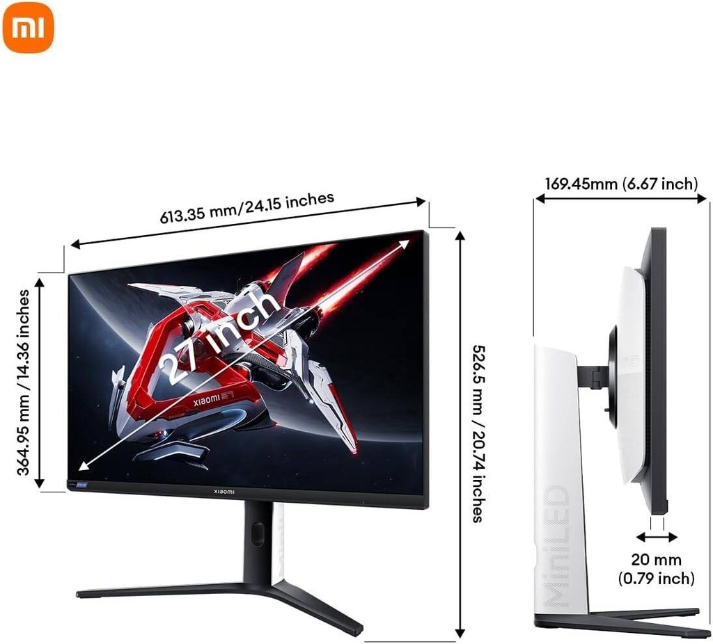Xiaomi Mini LED Gaming Monitor G Pro 27i – 27" E-sports Flagship | 180Hz | HDR1000 | 1152-Zone Mini LED | FreeSync | 1ms Response | RGB Ambient Light