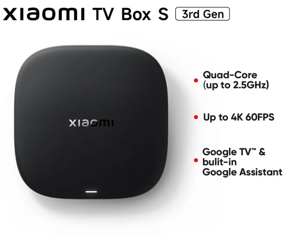 Xiaomi TV Box S 3rd Gen – 4K Ultra HD Streaming Media Player | Dolby Vision | Android TV 13 | Voice Remote