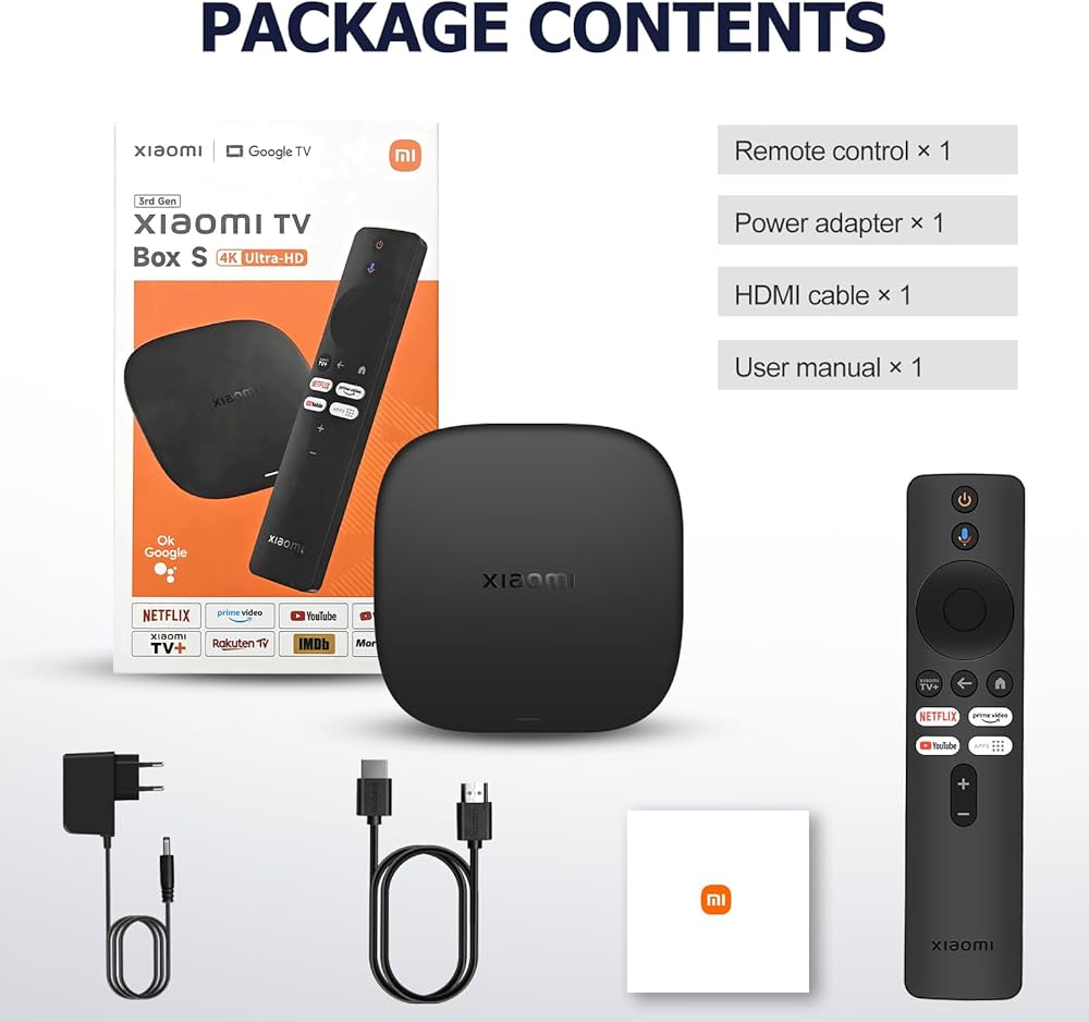 Xiaomi TV Box S 3rd Gen – 4K Ultra HD Streaming Media Player | Dolby Vision | Android TV 13 | Voice Remote