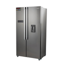 Geepas GRFS6622SWXHN 670L Side-by-Side Refrigerator - No Frost, Inverter, Stainless Steel