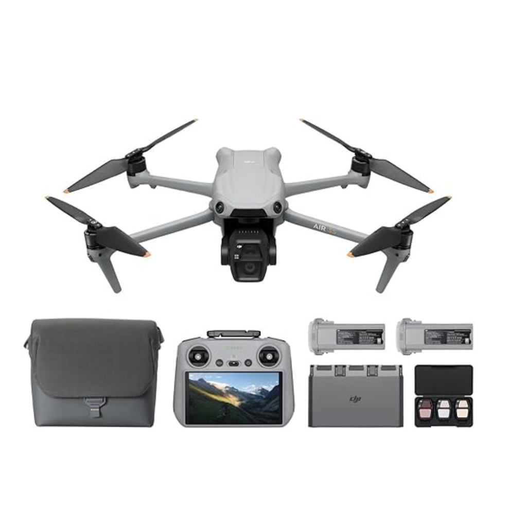 DJI Air 3S with DJI RC 2 Fly More Combo – Ultimate Drone Bundle with Extended Flight Time, Dual Cameras & Smart Controller 