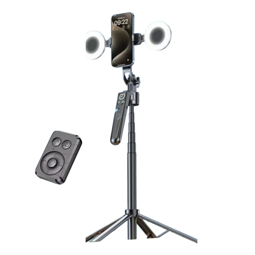 PLOKAMA A7 AI Face Tracking Tripod – Smart Gesture Control, 360° Rotating Selfie Stick & Adjustable Stand for iPhone & Android