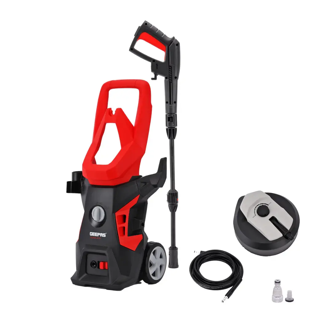 Geepas Toolz 140 Bar High Pressure Washer - GPW1814-240 (1800W, 7L/Min) with Patio Kit & Carbon Brush Motor