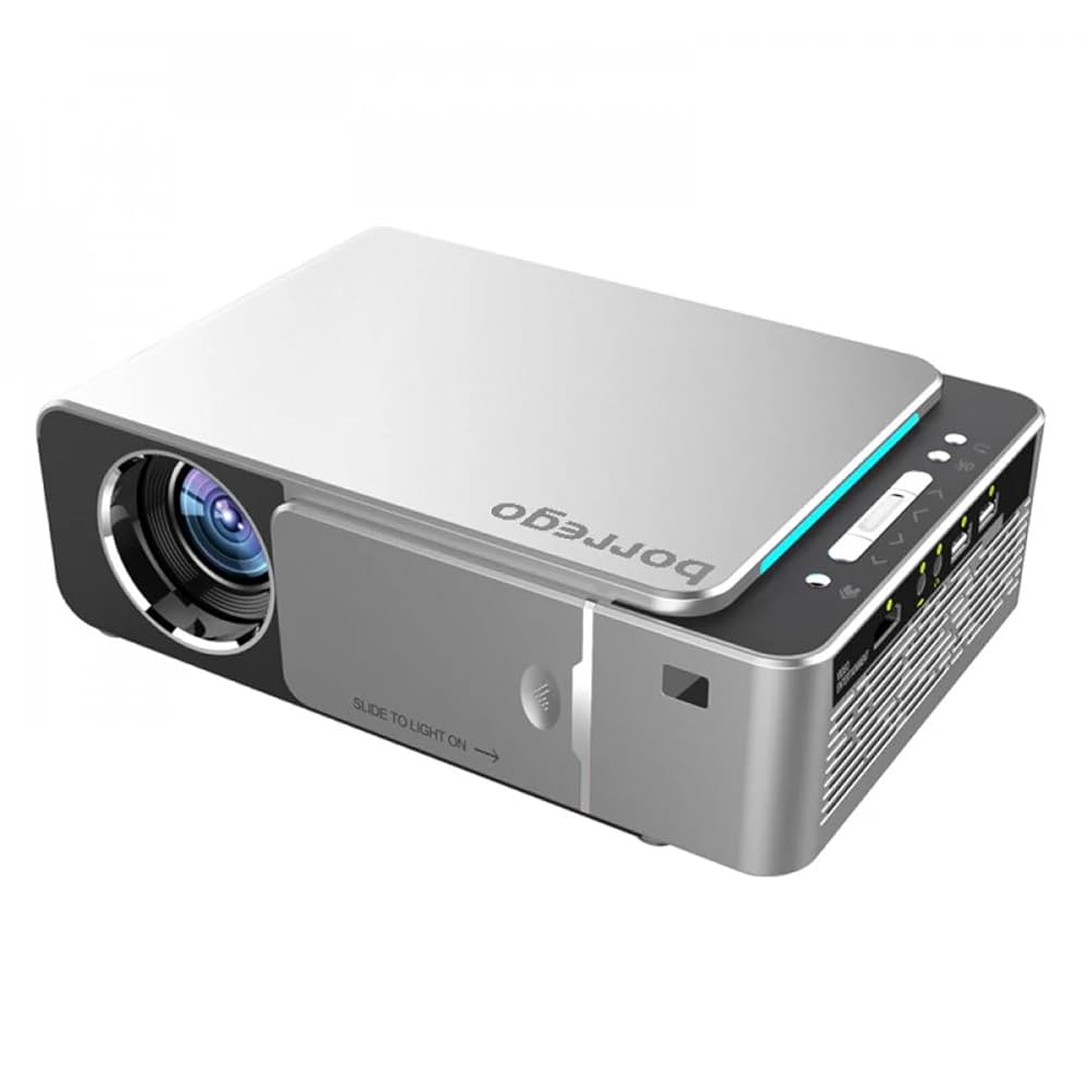 BORREGO Smart-6 Mini Projector: HD Portable Cinema with Android TV & Voice Control 