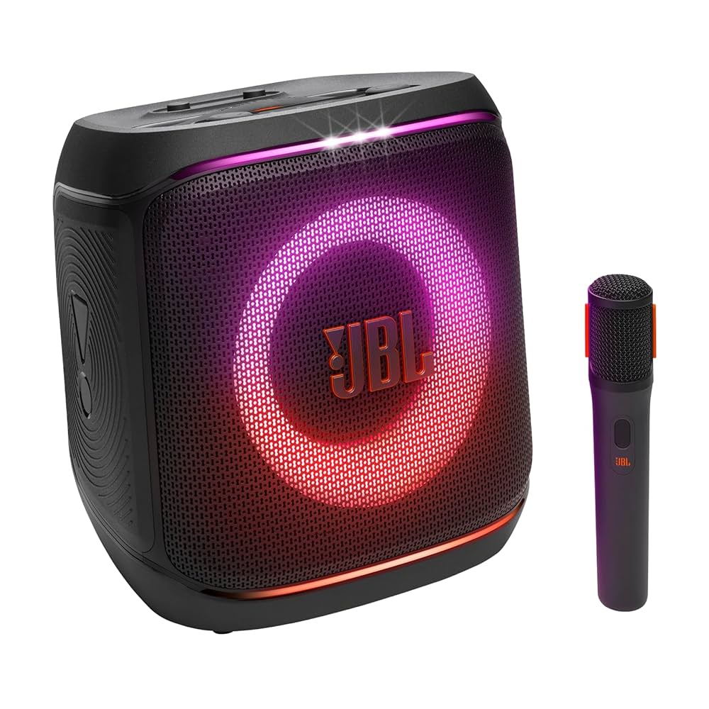 JBL PartyBox Encore 2 Portable Bluetooth Speaker | Wireless Mic, AI Boost, 15H Battery, Dynamic Lights, Karaoke & IPX4 Splashproof