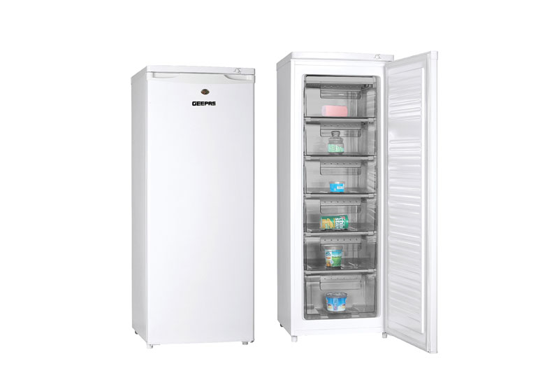 Geepas Upright Freezer GREU2706XHN – 270L Inverter Compressor with Super Freeze Technology