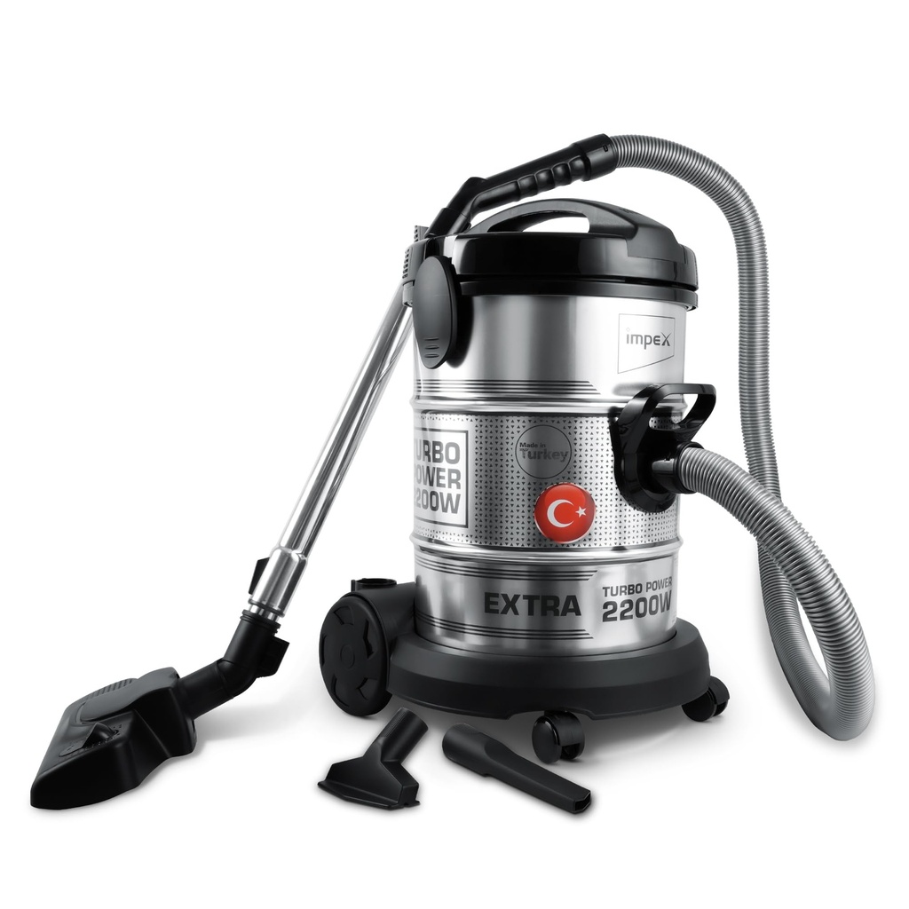 Impex PowerPro VC 4708 Vacuum Cleaner - 2200W, 21L, Durable Metal Body